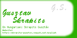 gusztav skrapits business card