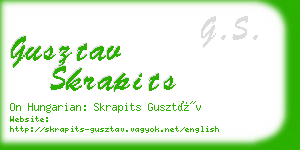 gusztav skrapits business card
